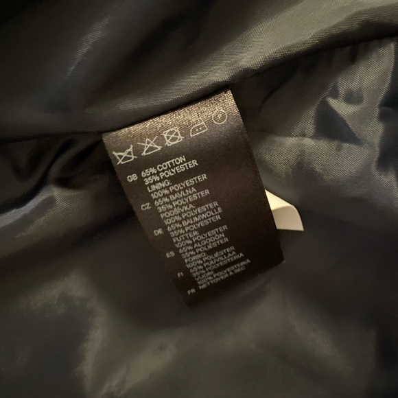 HM Women’s Navy Blue Cropped Double Breasted Blazer/Coat Size 40 - Picture 5 of 9